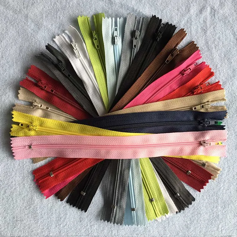 10 Pieces Nylon Zipper Zip 3# 12 / 15 / 20 / 25 / 30 / 35