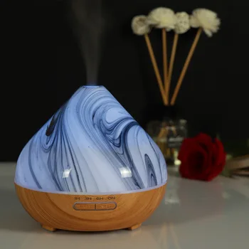 

400ml 3D Glass Essential Oil Diffuser Home Air Aroma Humidifier Ultrasonic Mist Maker Fogger with Led Lamp Diffuser for RoomYoga