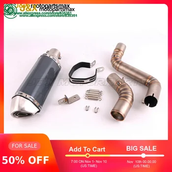 

Motorcycle Exhaust full system middle pipe Round + Muffler for KTM DUKE125 DUKE 200 DUKE 250 DUKE 390 2012-2014 Slip On