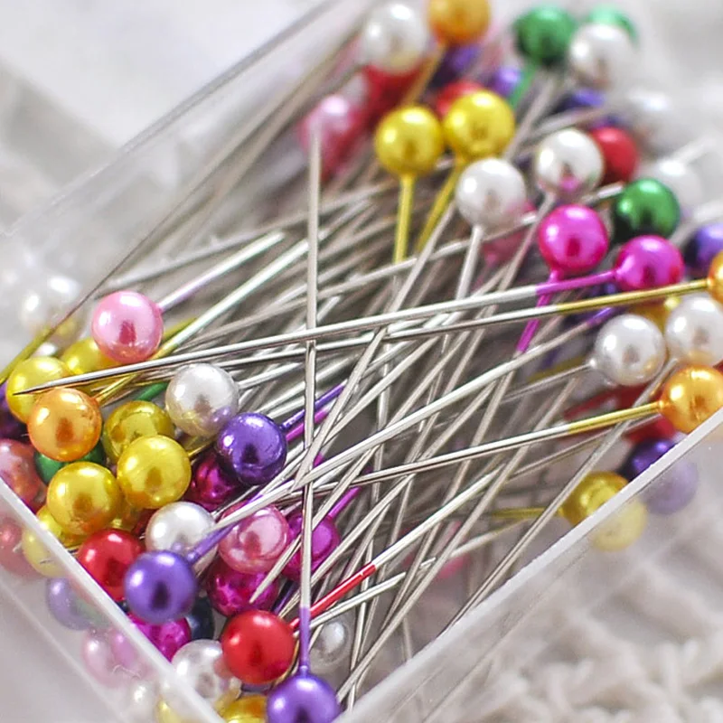 100 шт./компл. 36 мм игла с Бусиной круглой головкой Костюмы Pin швейные булавки Diy