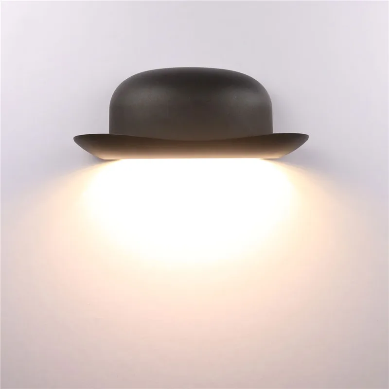 

Hat Style Aluminum LED Sconces IP65 12W Entrance Hallway Living Room Bedroom Bedside Wall lamp