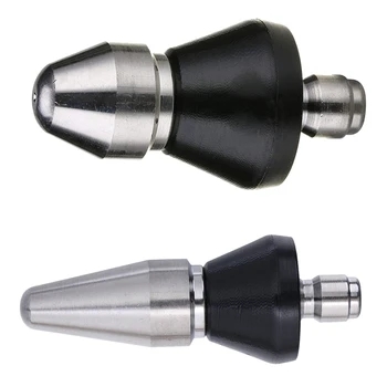 

2Pcs Pressure Washer Sewer Jet Nozzle, Quick Connect Drain Cleaning Water Nozzle, 1/4 Inch 5000 Psi Orifice - 0.7Mm & 1 Front 3