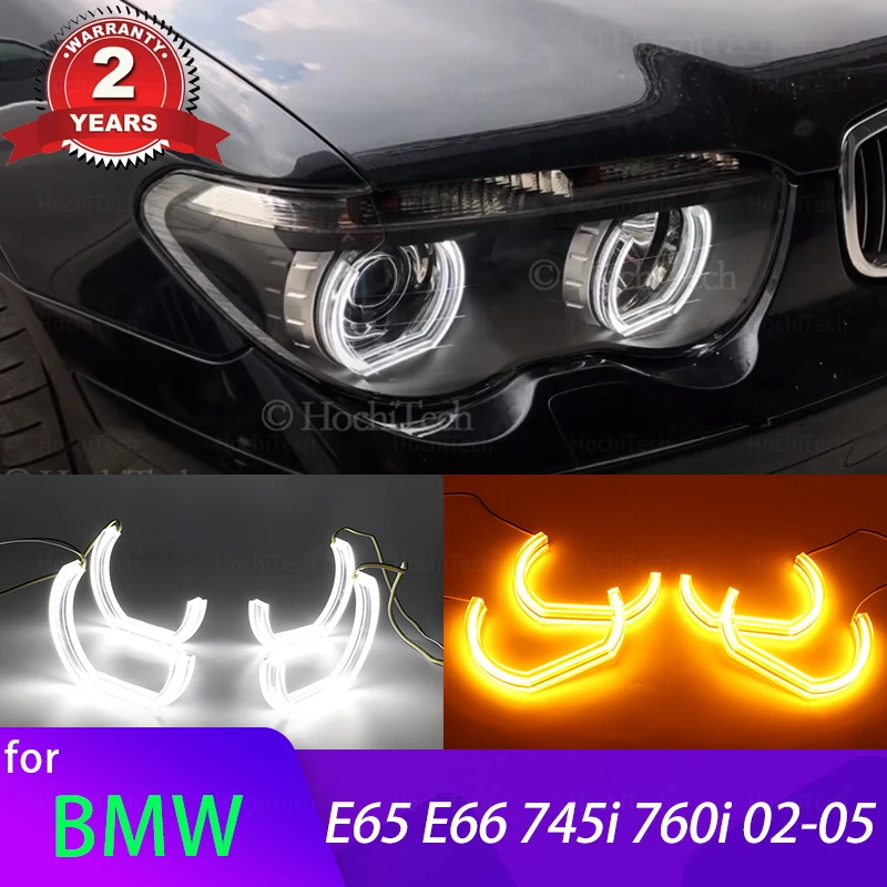 

Switchback LED Crystal Angel Eyes Halo White and Yellow Dual Color for BMW E65 E66 PRE FACELIFT 745i 760i 2002-2005