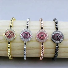 Регулируемый 5 предметов в партии, lotMultiple цвет Модные кубический циркон браслеты с подвесками, коннектор CZ компоненты, браслет ювелирных изделий дешевого оптового