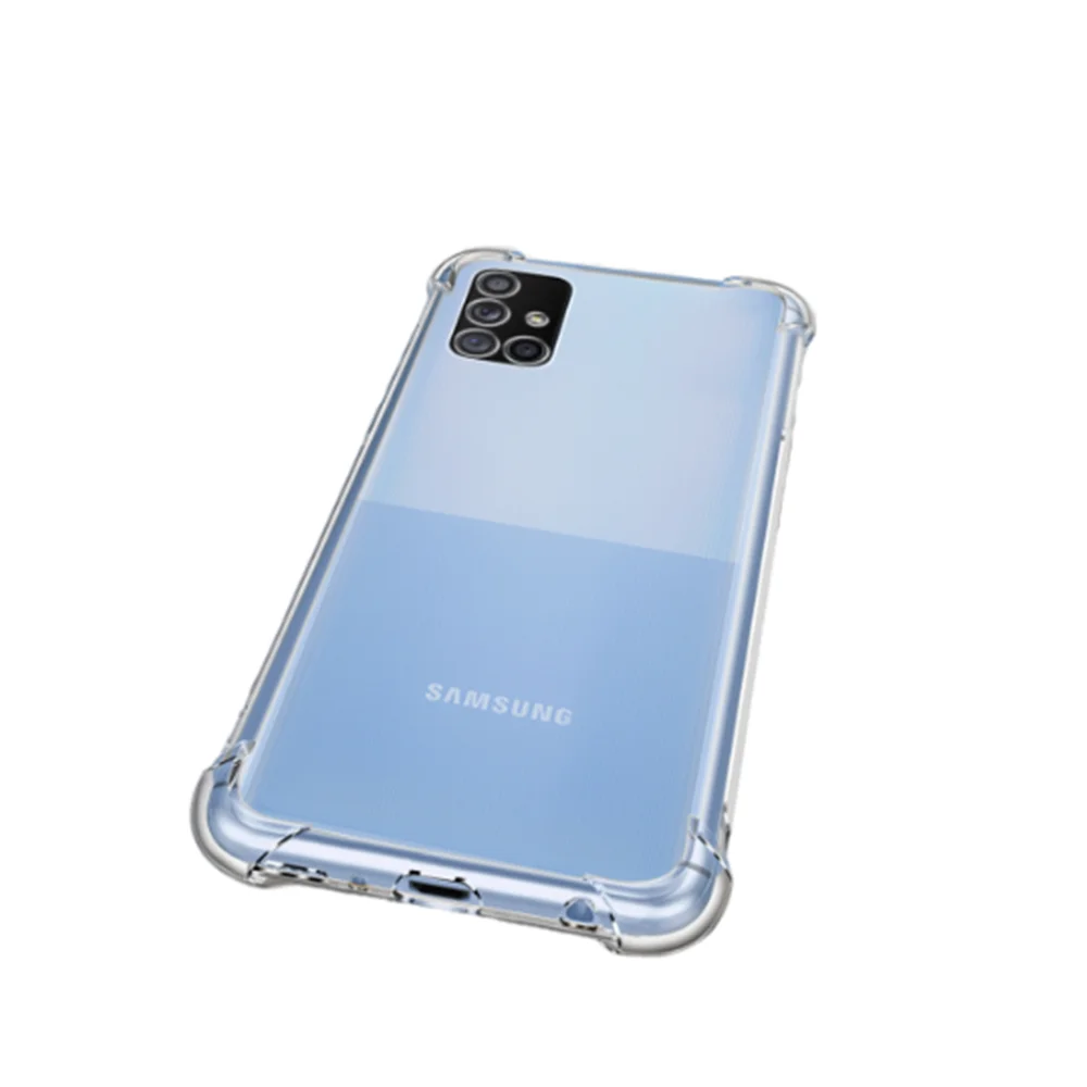 Funda transparente a prueba de golpes para Samsung Galaxy A12 A32 A42 A52 A72 A01 A11 A21 A31 A41 A51 A71 Funda de esquinas reforzadas de silicona suave