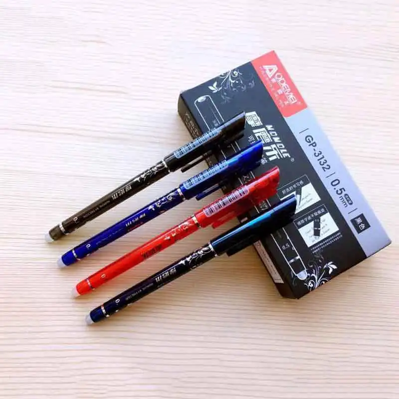 Erasable Pen Washable Handle Blue/Black/Red 0.5mm Kawaii Pen Refill Rod for Office Supplies Student Exam Writing Spare pens