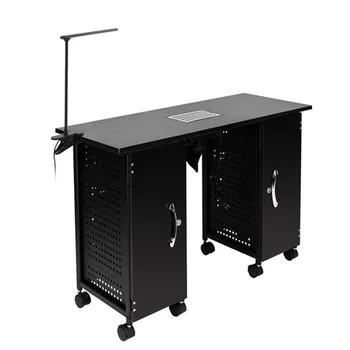 

Manicure Table with USB LED Lamp Electric Vent and Storage Cabinet Large Nail Station Desk for Beauty Salon Spa Equipment
