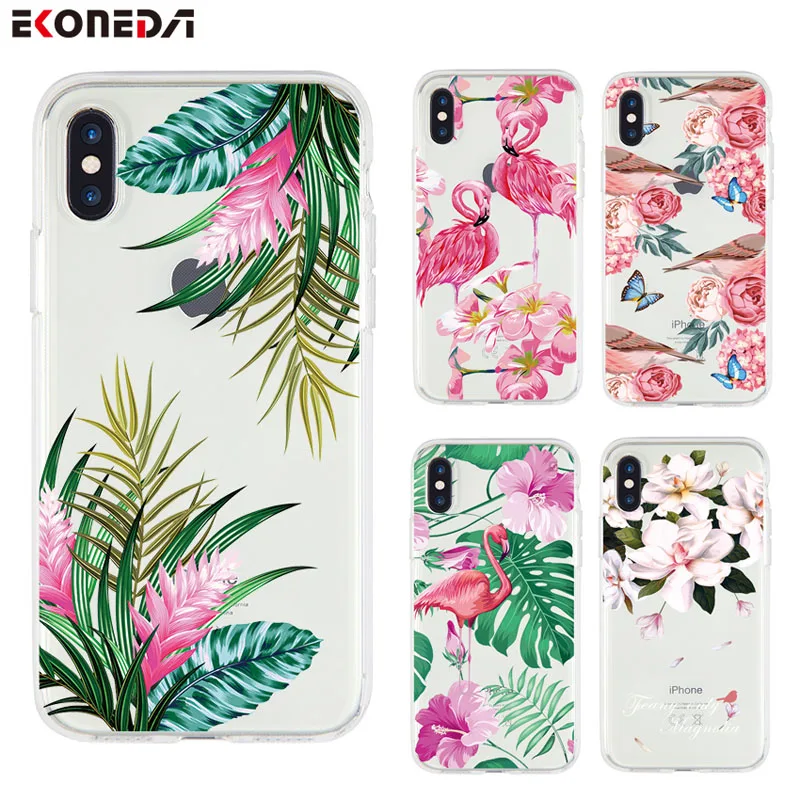 

EKONEDA Phone Case For iPhone 11 Pro Max X Xs max XR Cover Transparent Ultra Thin Soft For iPhone 11 7 8 Plus 6 6S Back Shell
