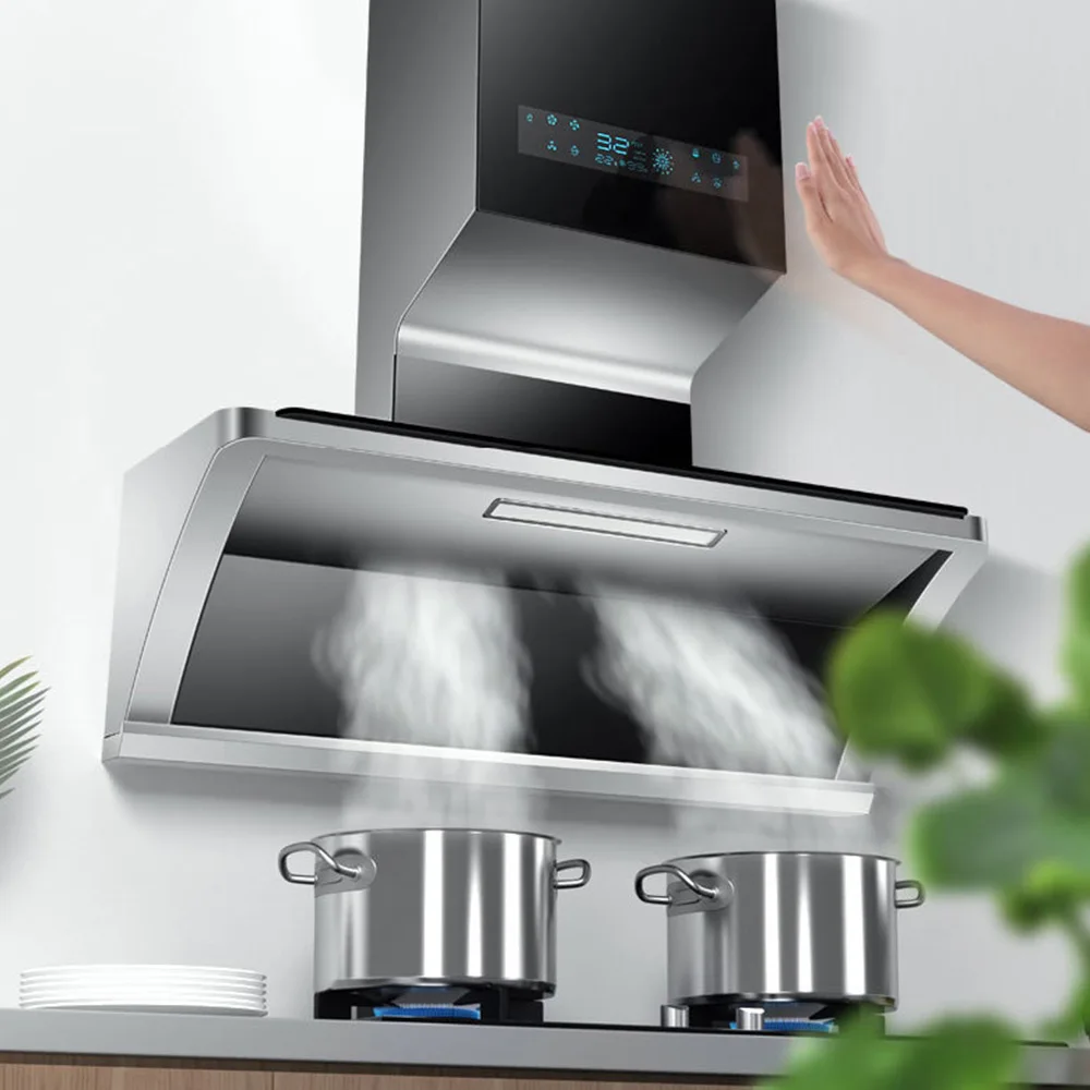 Kitchen Rnage Hood Extractor Side Suction Frequency Conversion Range Hood High Suction Food Warming campana extractora de cocina afzuigkap keuken campana para cocina suction machine smoke ilation fan rook afzuiging kitchen ventilator cappa range hood