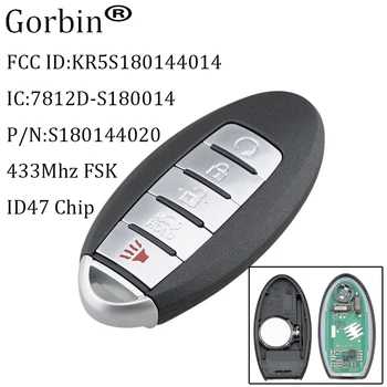 

GORBIN 5 Button Smart Remote Car Key Fob 433Mhz ID47 Chip For Nissan Altima Maxima 2013 2014 2015 KR5S180144014 Car keys