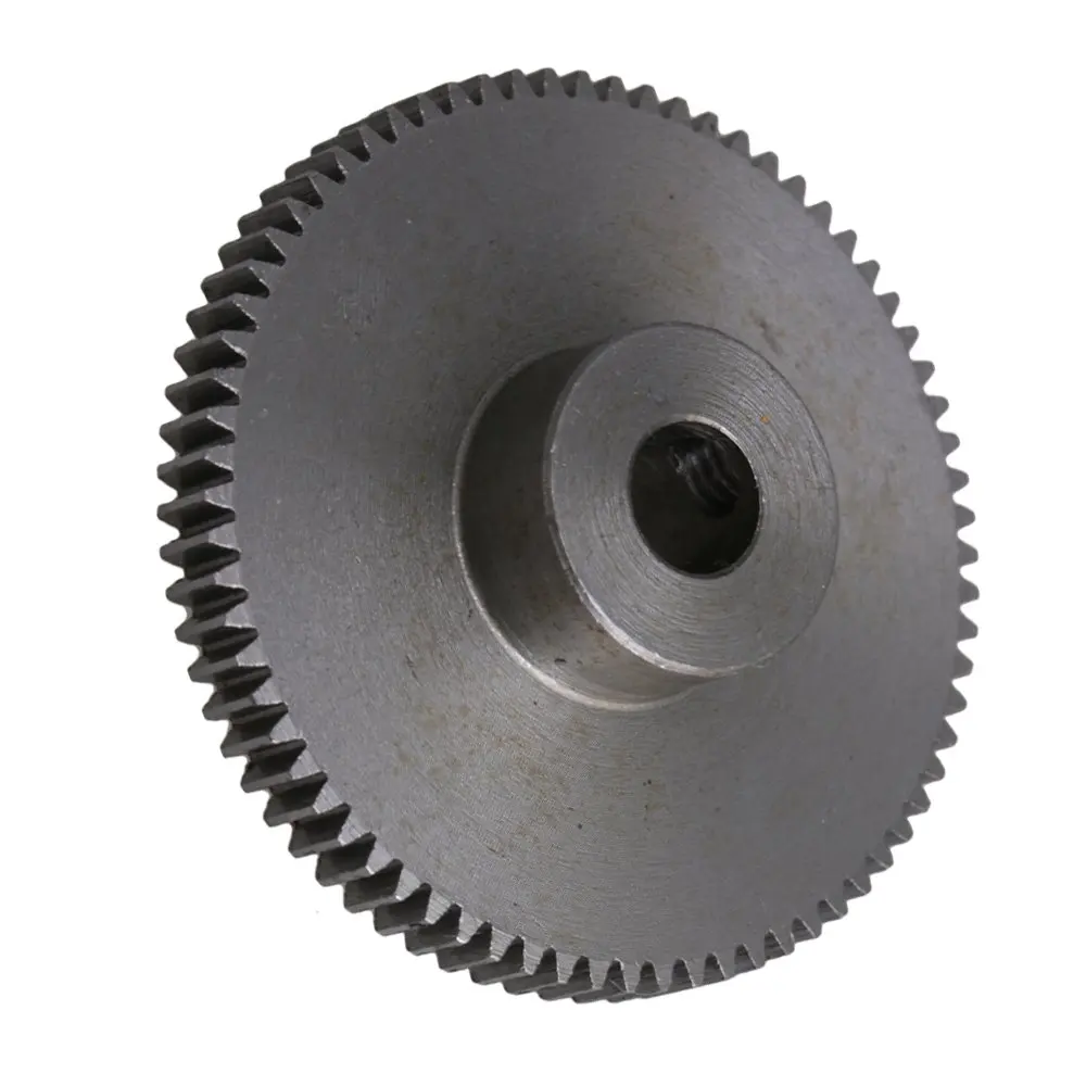 5mm Dia Hole 72 Teeth 0.5 Module Motor 45# Steel Gear Wheel Top Screws
