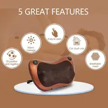 

Multifunctional Car Home Cervical Spine Massager, Neck, Waist and Back Heating, Kneading Acupressure Massage Pillow Health Care