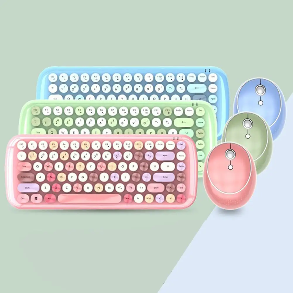 Беспроводная клавиатура мышь расческа для ноутбука компьютера Mac портативная 2 4g