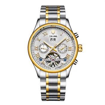 

Multi-functional Fully Automatic Mechanical Wrist Watch Waterproof Multi-functional Men Calendar Watch