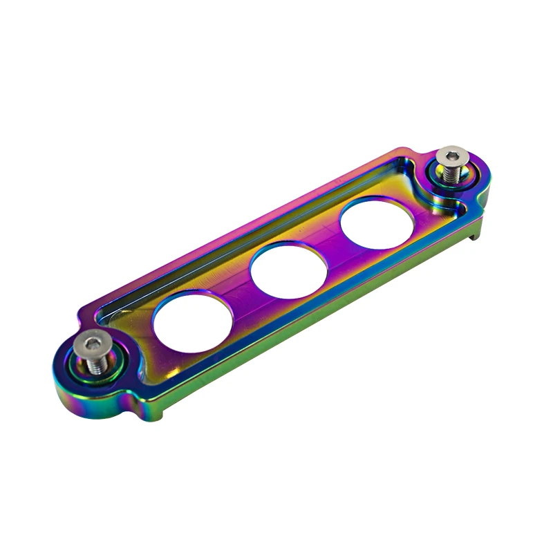 Neo Chrome Автомобильный гоночный аккумулятор фиксатор кронштейн анодированный для JDM Honda Civic/CRX 88-00 автомобильный аксессуар PQY-BTD71 - Цвет: Neo Chrome