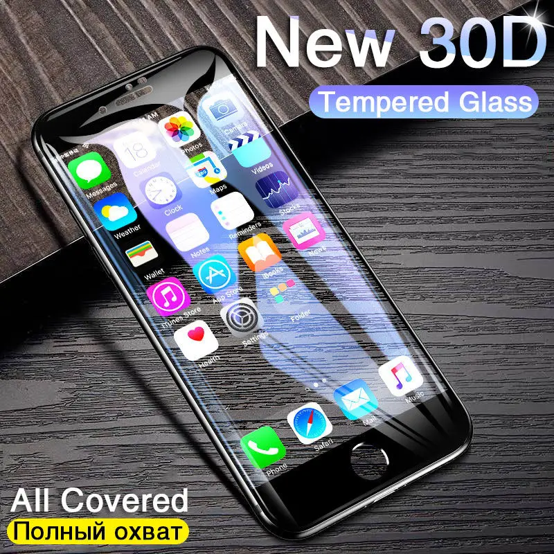 30D защитное закаленное стекло для iPhone 6 6s 7 8 Plus X стекло защитная пленка для iPhone 11 Pro XR Xs Max стекло