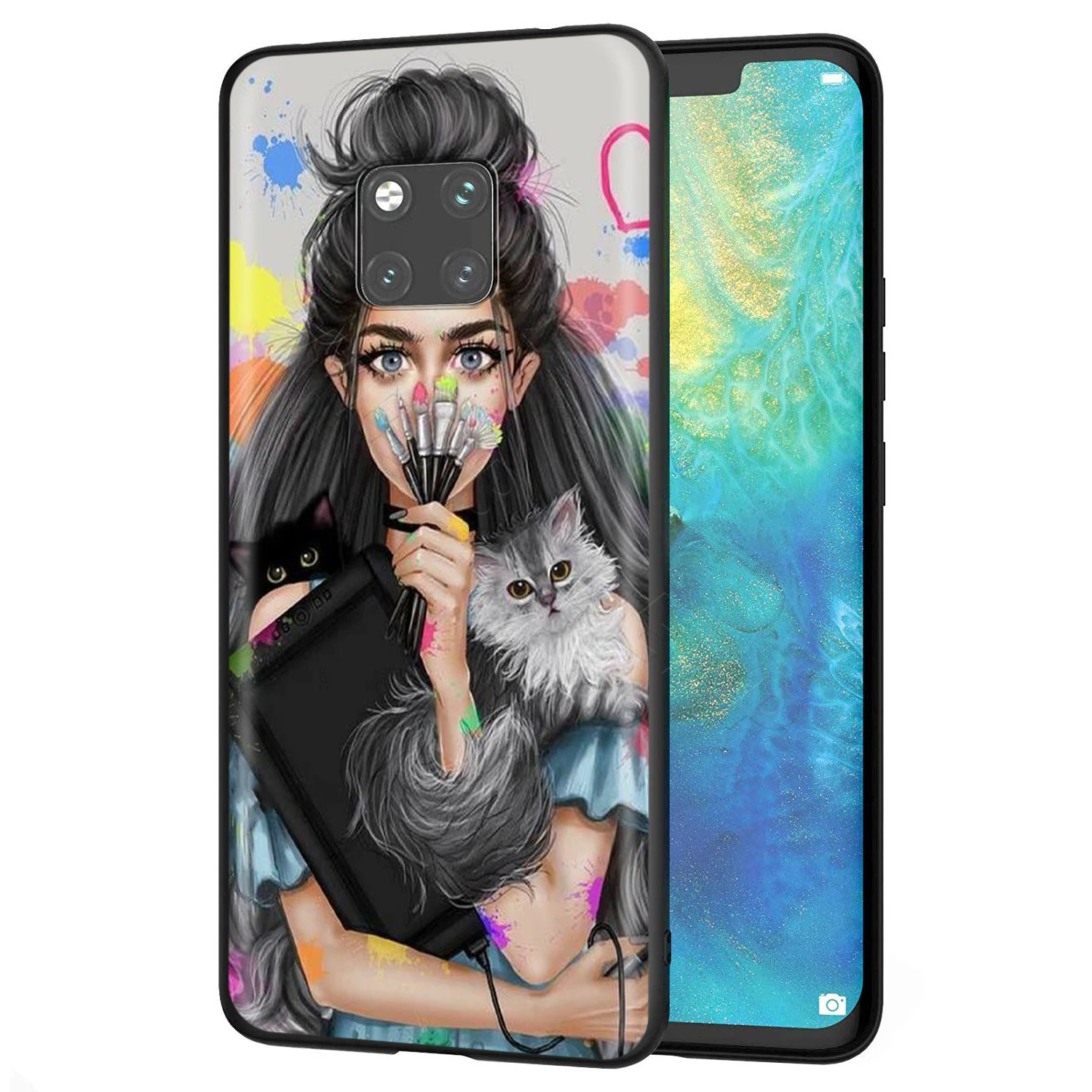 Webbedepp красивый чехол для макияжа девочек Huawei P8 P9 P10 P20 P30 Lite Pro P Smart Z 2019 Mini|Бамперы| |