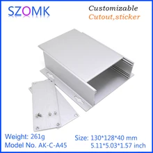 10 шт. 40*128*130 мм настраиваемый алюминиевый профиль пластмассовый корпус прибора корпус электроники экструдированный алюминиевый корпус распределительная коробка