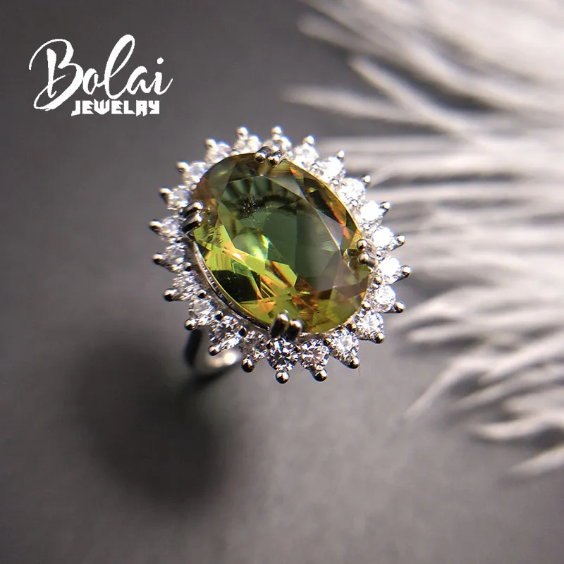 Bolaijewelry, женское классическое кольцо diana zultanite из стерлингового серебра 925 пробы, изменение цвета, созданный драгоценный камень, ювелирные изделия