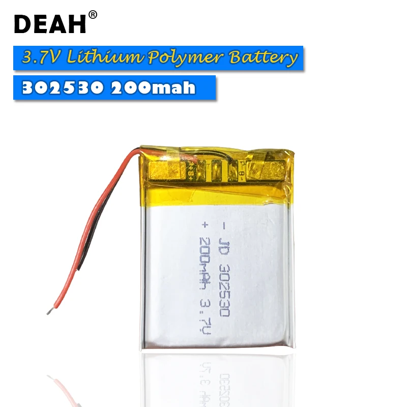 3 7 V Lipo cells 302530 200mah литиевая полимерная аккумуляторная батарея для MP3 MP4 MP5 GPS Smart watch