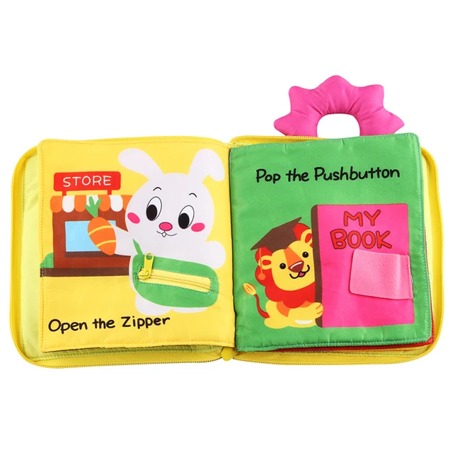 Baby Toy Soft 3D Cloth Book First Book Montessori Infant Early color Cognitive Educational Toys Learning Basic Life Skills Toys 2