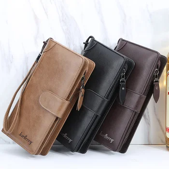 

Luxury Brand Men Wallets Long Men Purse Wallet Male Clutch Leather Zipper Wallet Coin 2020 Men Business Male Wallet