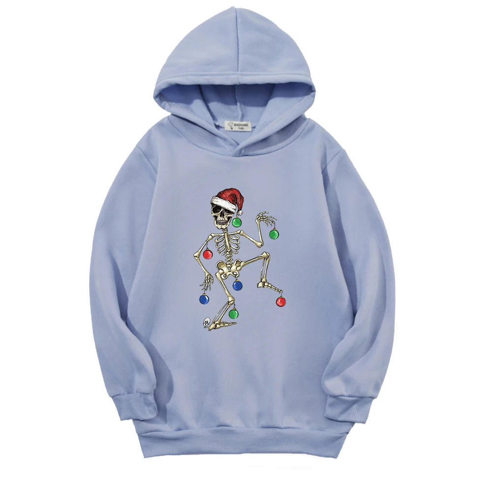 

Christmas Skeleton Kids Cute Pullover Hoodie Baby Boy Clothes Girls Sweatshirt with Hood Fall Autumn Winter Children's Outerwear