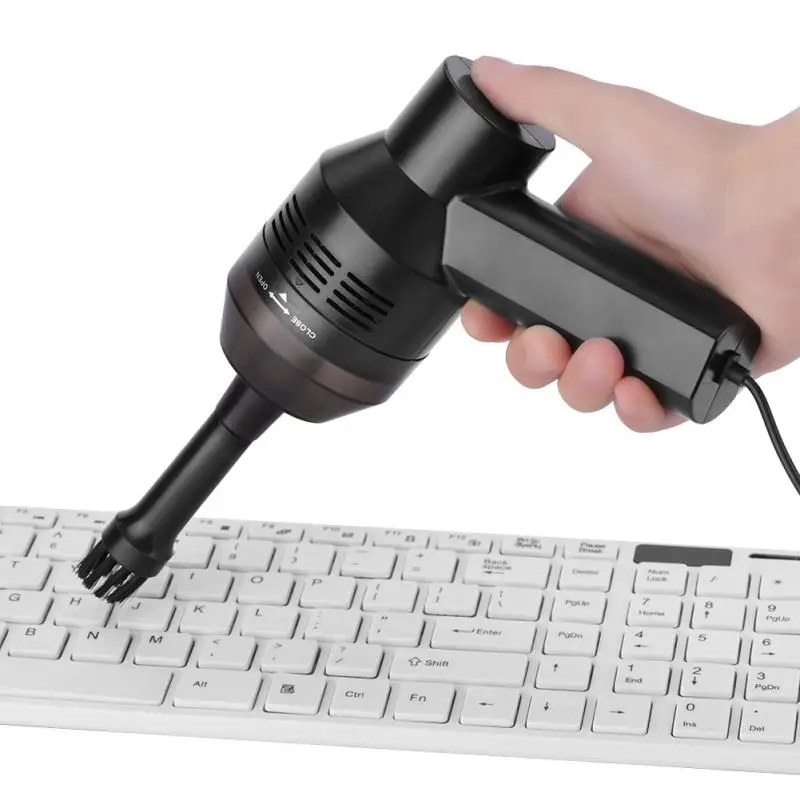 PC Desktop Aufee Keyboard Cleaner Rechargeable Portable Mini Handheld USB Keyboard Vacuum Cleaner for Laptop Black Black