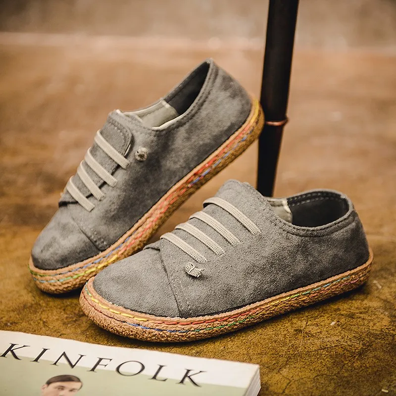 

2018 Europe And America Spring New Style Retro round-Toe Bandage Cloth WOMEN'S Shoes Flat Versatile Shoes Women's Large Size