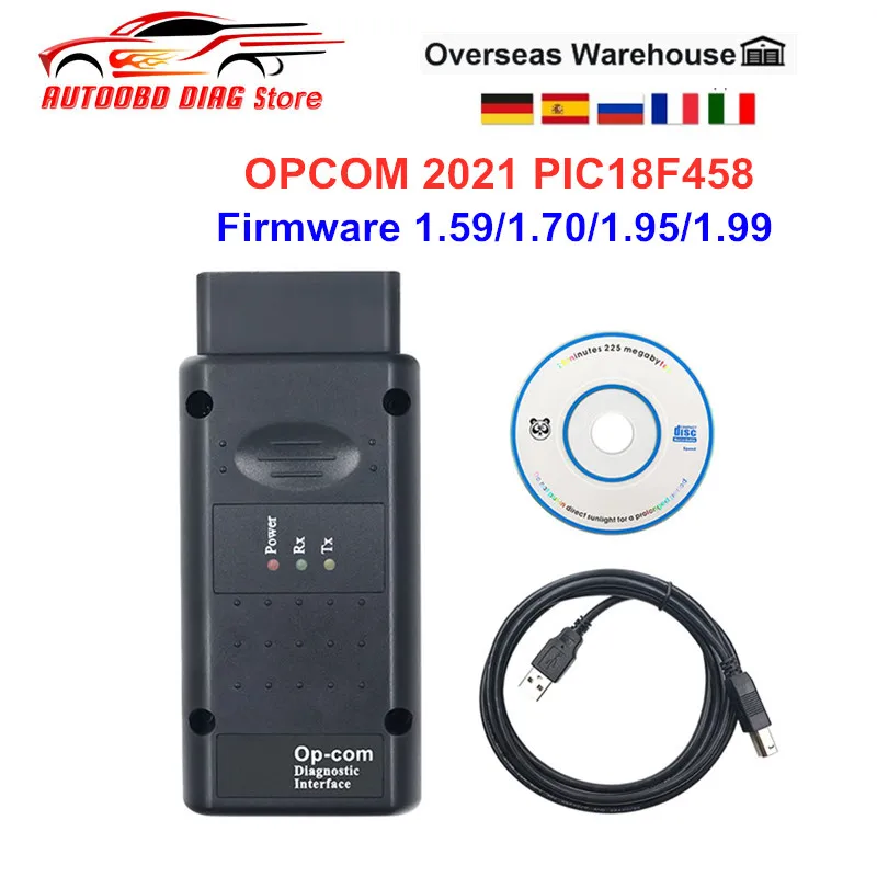 OPCOM 2021 200603a с PIC18F458 FTDI OP COM прошивка V1.95 1 99 70 59 для Opel OP-COM автомобильный
