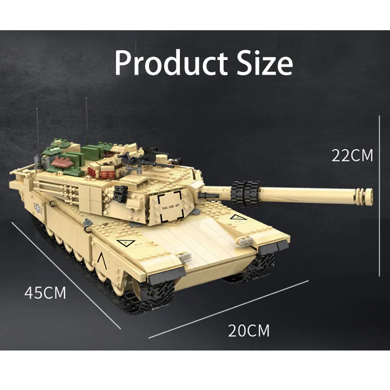 2155 шт 6102 M1A2 Abrams основной боевой танк строительные блоки Совместимые военные WW2 Кирпичи игрушки для детей рождественские подарки для мальчиков