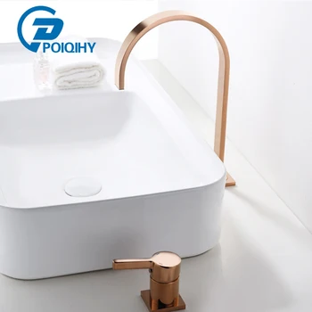 

Rose Gold/gold Basin Faucets Black Torneira for Bathroom Dual hoses Nordic style Faucet Deck Mounted Hot cold water Mixer Taps