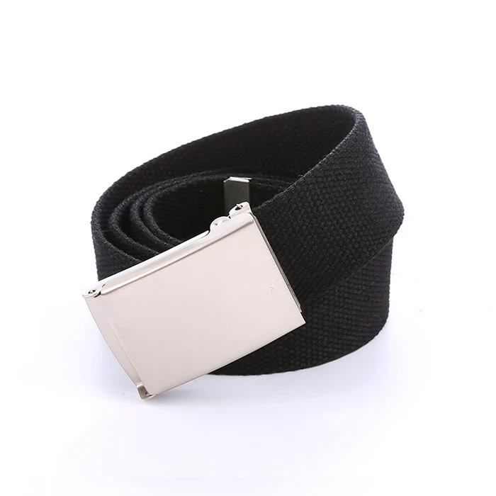 FINEJO Canvas Waistband Plain Men Belt Casual Man Belt Waist Fashion Solid Candy Color Webbing Strap Male Belts