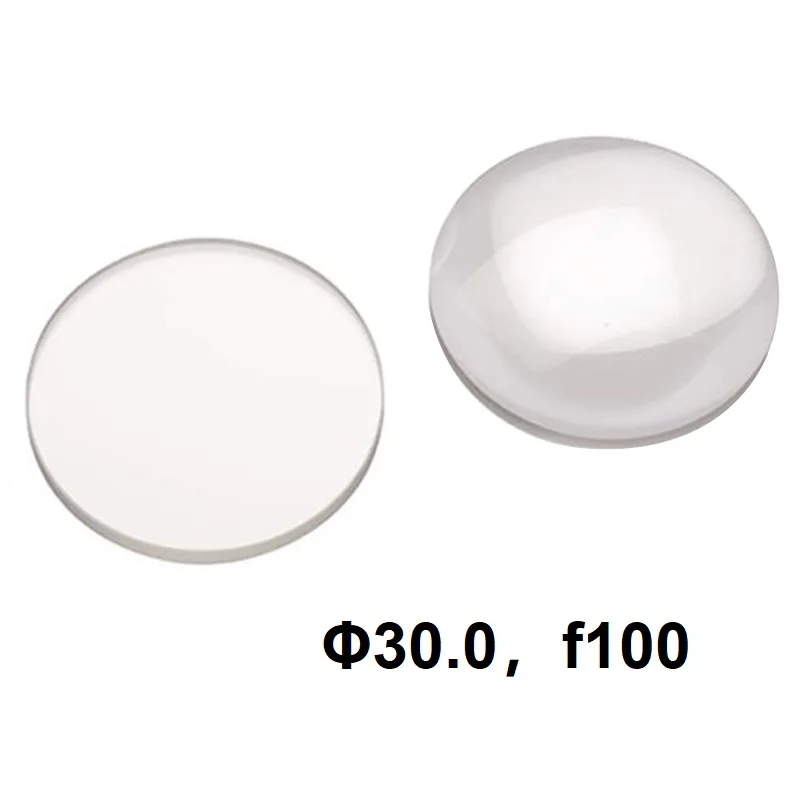 K9 Optical Plano-Convex Lenses K9 Optical Glass Diameter 30mm Converging Directional Light Optical Focusing Lens Experiment Tool
