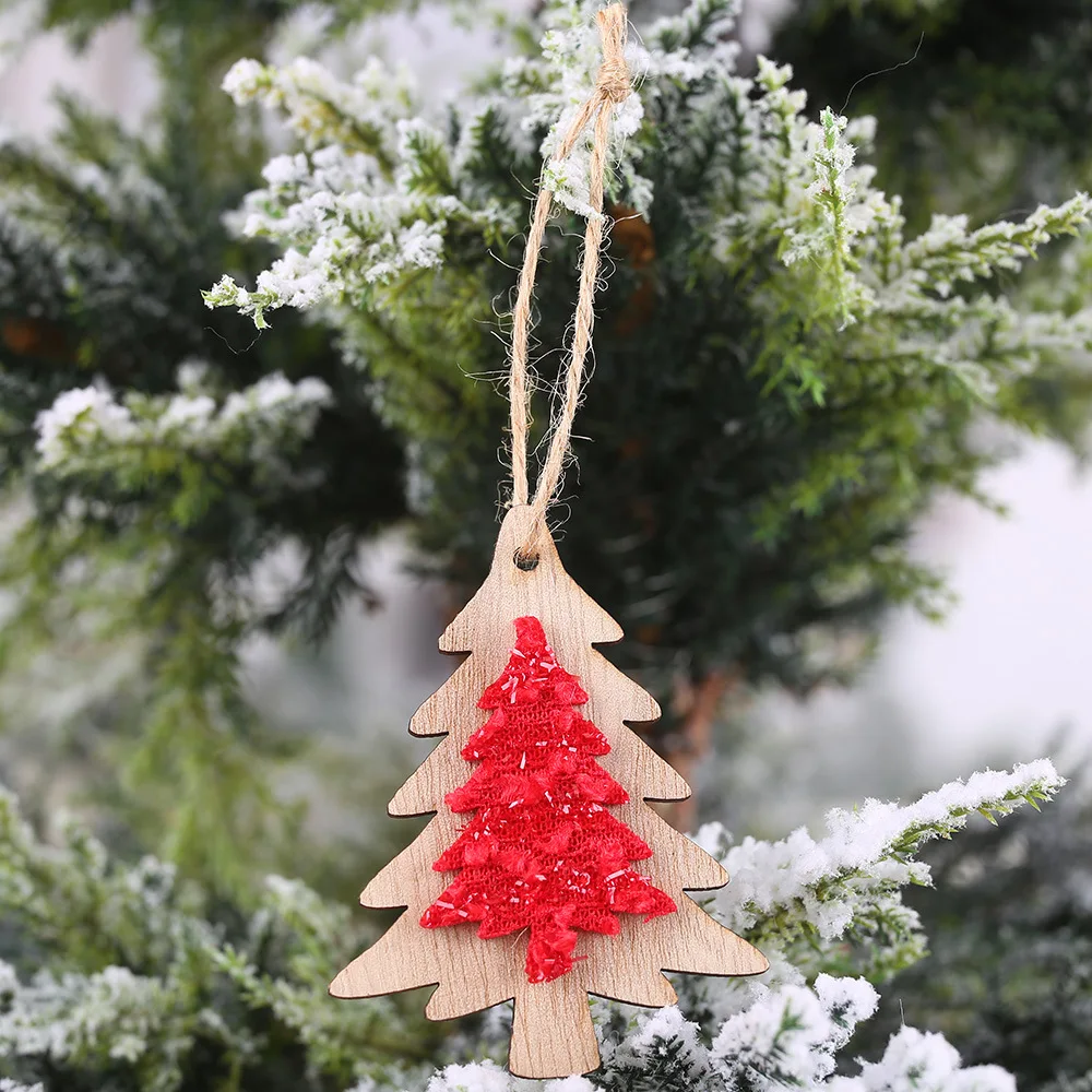 Снежинка звезда креативная деревянная мини-елка украшения для дома капли рабочего стола украшения с Рождеством - Цвет: 28