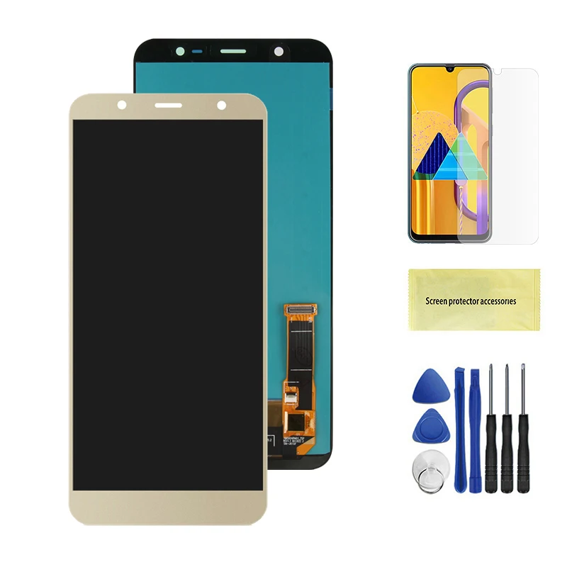 Gold Супер AMOLED lcd для samsung Galaxy J8 J810 lcd J810F J810Y дисплей сенсорный экран дигитайзер Замена для J810 lcd экран - Цвет: Gold