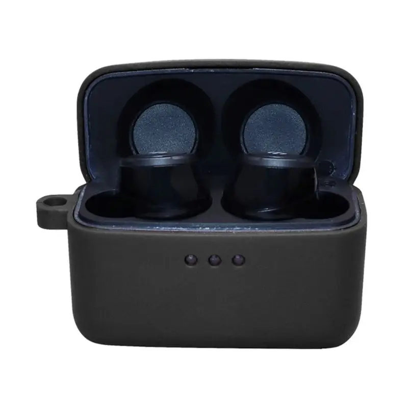 Против царапин защитный чехол силиконовый чехол для EDIFIER TWS5 Bluetooth наушники Q39D - Цвет: Черный