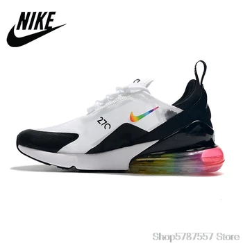 

Nike Air Max 270 series mesh women's air cushion cushioning woven running shoes white colorful 36-39