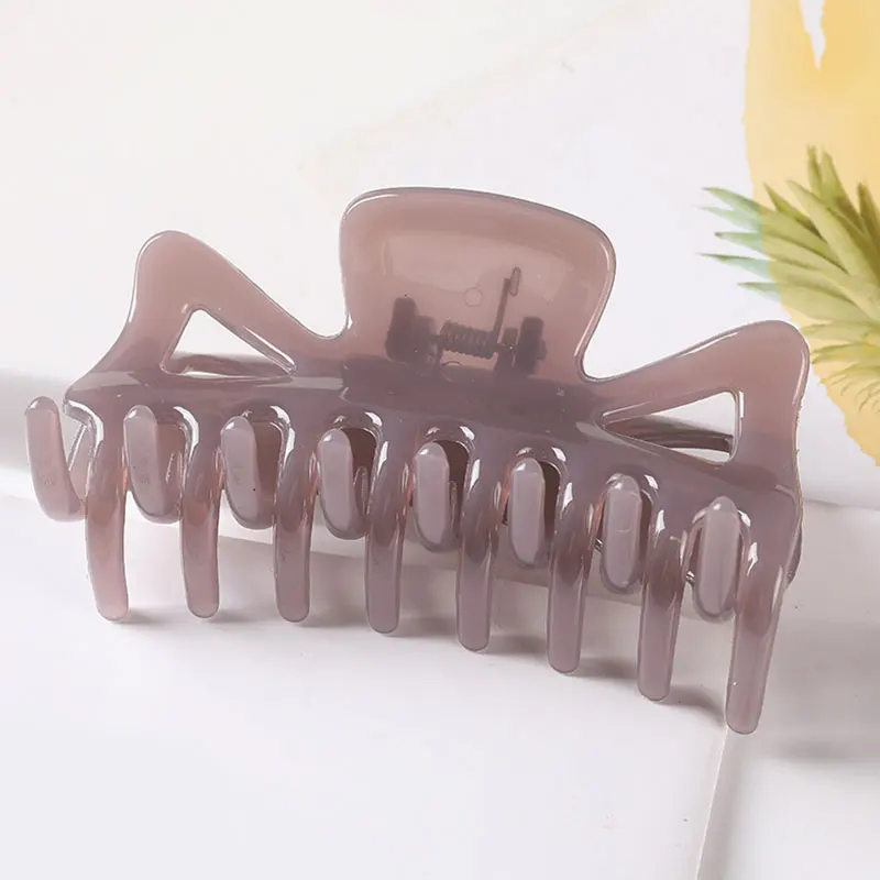 hair clips for long hair Hot Sale Solid Color Claw Clip Large Barrette Crab Hair Claws Bath Clip Ponytail Clip For Women Girls Hair Accessories Gift head accessories female