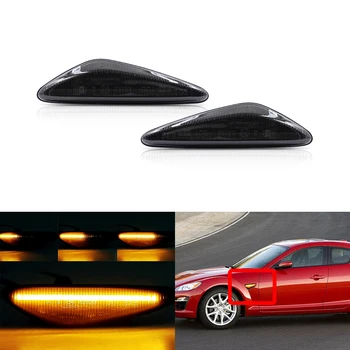 

Smoked Dynamic Amber Front Led Side Marker Lights For Mazda MX-5 MX-6 16-up For RX8 09-12 For Fiat 124 Spider For Nissan