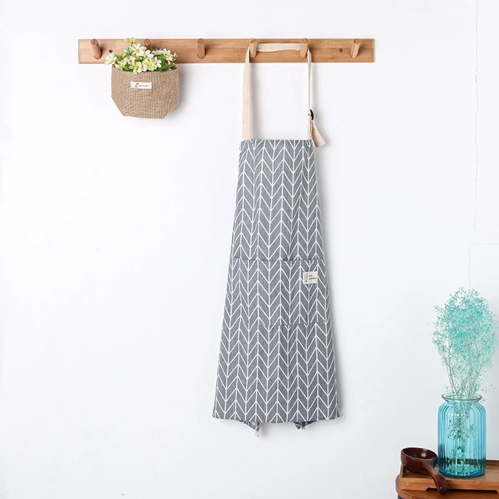 SINSNAN New Hot Fashion Lady Women Men Adjustable Cotton Linen High-grade Kitchen Apron For Cooking Baking Restaurant Pinafore