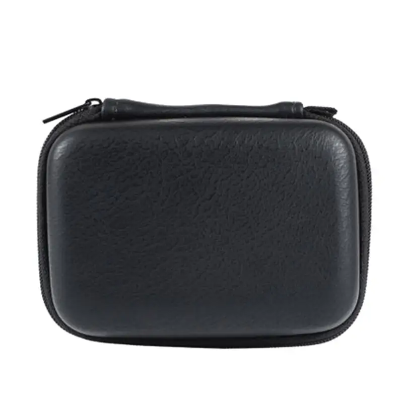 Sac de rangement en cuir pour écouteurs, organisateur de câble de données USB, étui de protection pour écouteurs, Mini pochette rigide à fermeture éclair