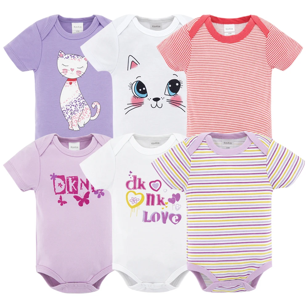 Honeyzone 6 шт. Детские боди из хлопка цельный короткий рукав Roupa De Bebes летний комплект одежды для маленьких мальчиков