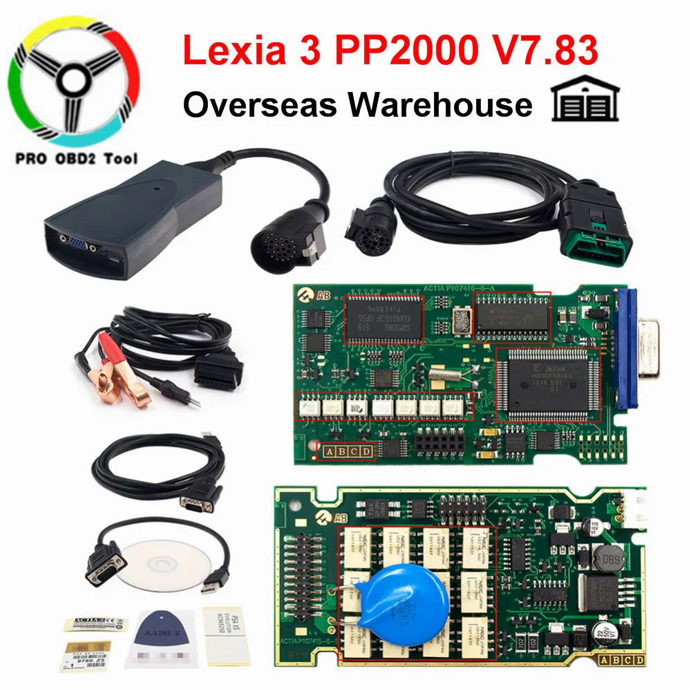 Полные чипы Diagbox V7.83 с 921815C прошивкой Lexia3 PP2000 V48/V25 Lexia 3 для Citroen/peugeot диагностический инструмент