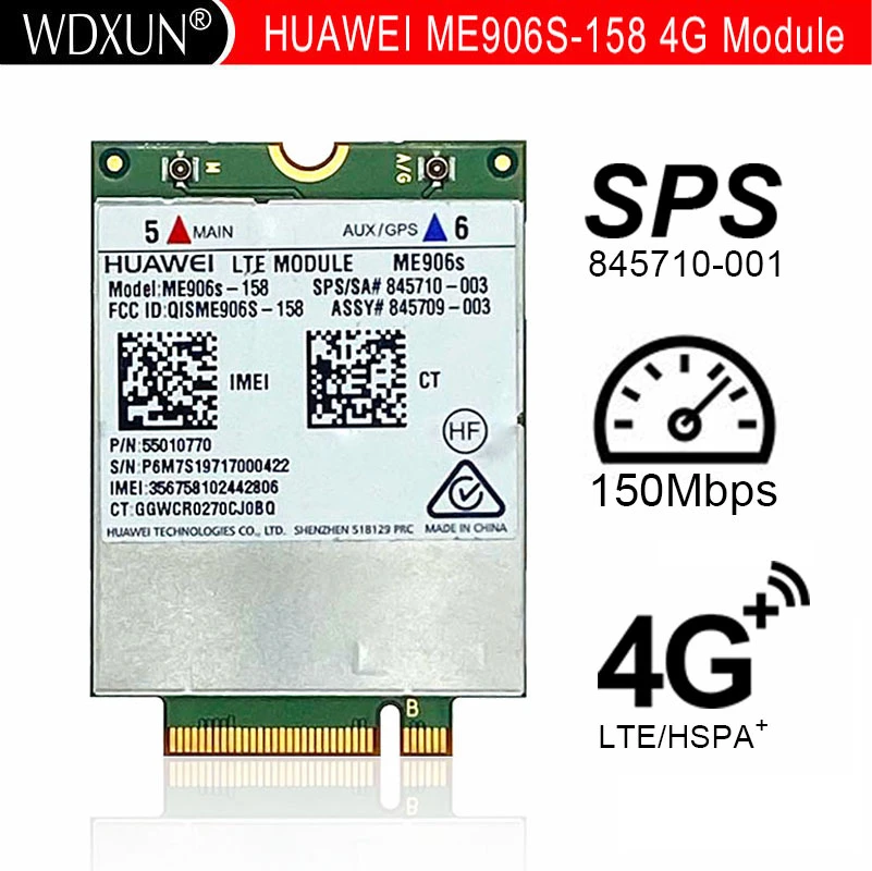 Mobile Broadband Card For Hp Lt4132 Lte Hspa+ 4g Module Huawei Me906s