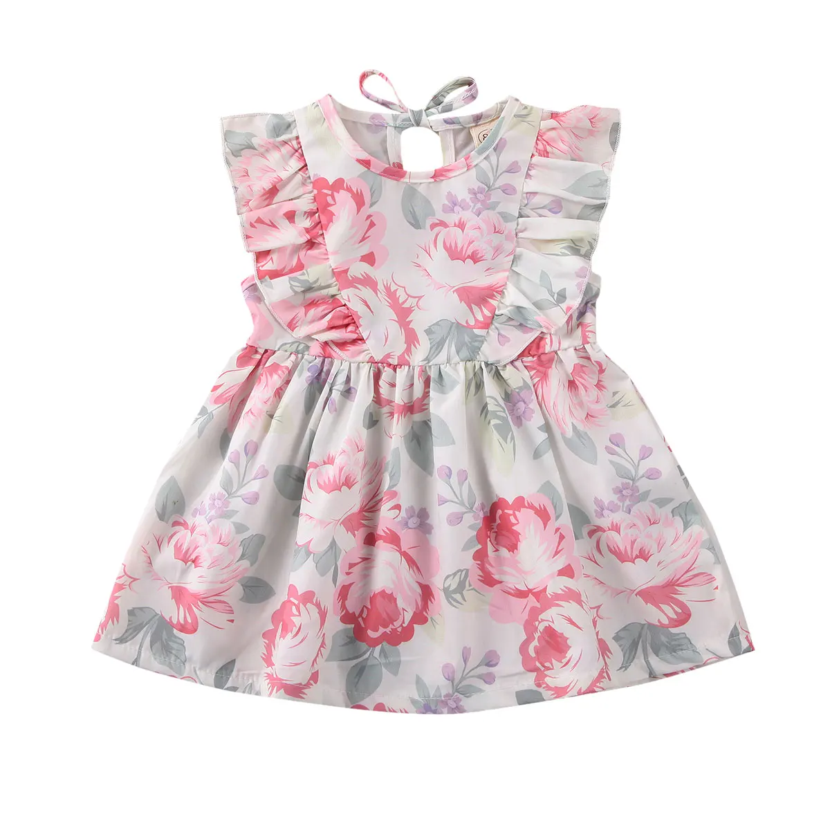1 5Years Summer Toddler Kid Baby Girl Clothes Ruffle Sleeve Dress ...
