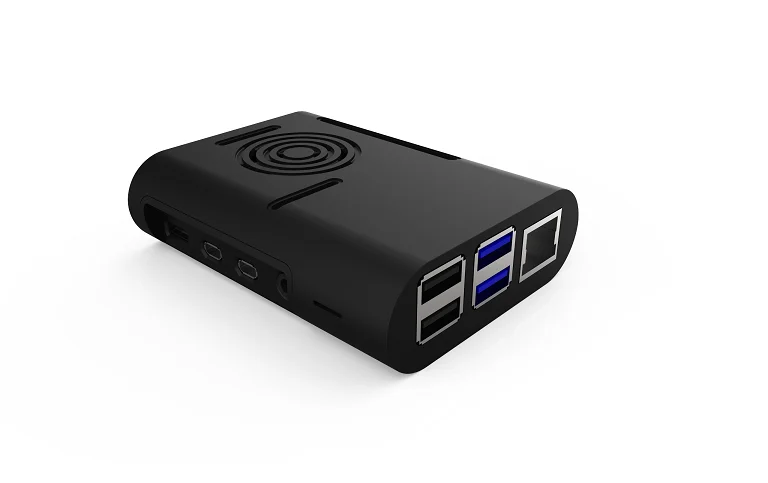 as picture Для Raspberry Pi 4 чехол с алюминиевым радиатором+ охлаждающий вентилятор+ гибкий кабель для камеры для Raspberry Pi 4 Модель B+ Новинка - Цвет: as picture