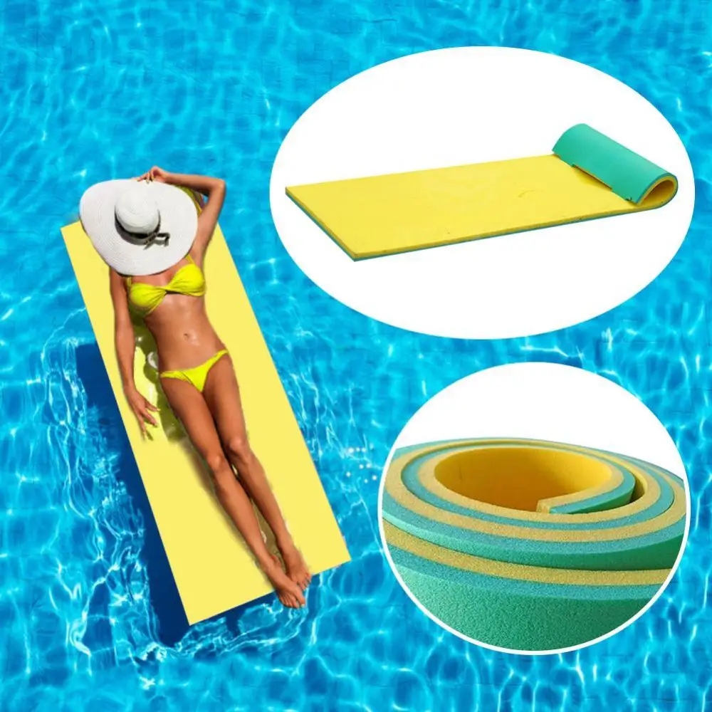 Unsinkable Pool Water Float Mat Pad Single Person Kids Adults Mattress Cushions 