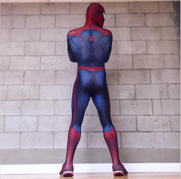 Костюм для косплея «Удивительный Человек-паук», костюм из спандекса с 3D принтом из фильма «Человек-паук», костюмы супергероя «зентай», полный костюм - Цвет: conjoined
