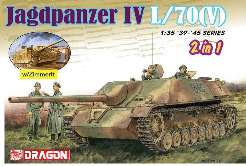 Делюкс вер. [Набор пластиковых моделей] Dragon 6498 1:35 Jagdpanzer IV L/70(V) w/zimmerite 2 в 1